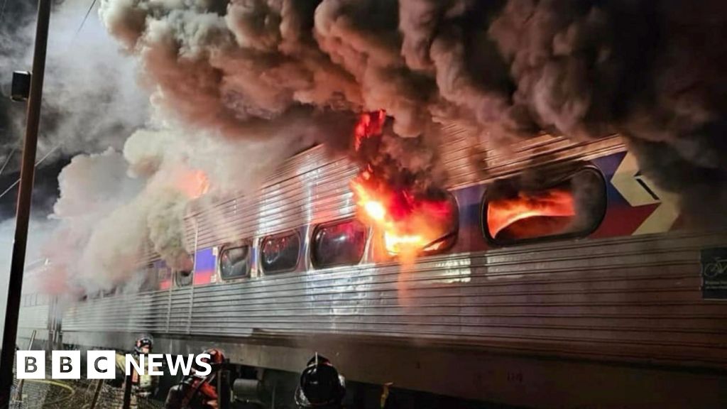 Watch: Pennsylvania’s flame-filled passenger train