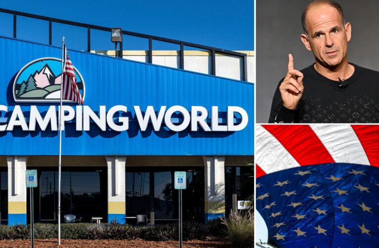Owners of RV dealers across the country are being sued in Tennessee for the oversized American flags found in several locations in his store.